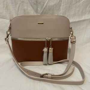NWOT LOVEVOOK Brown and Cream Adjustable Crossbody